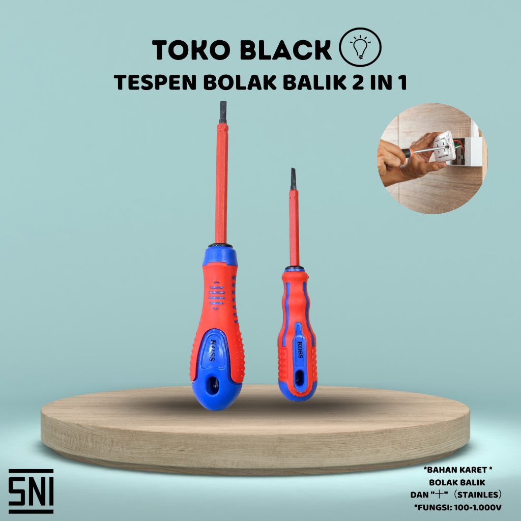 TESPEN BOLAK BALIK 2 IN 1 OBENG+TESPEN/TESPEN MURAH/MAGNET