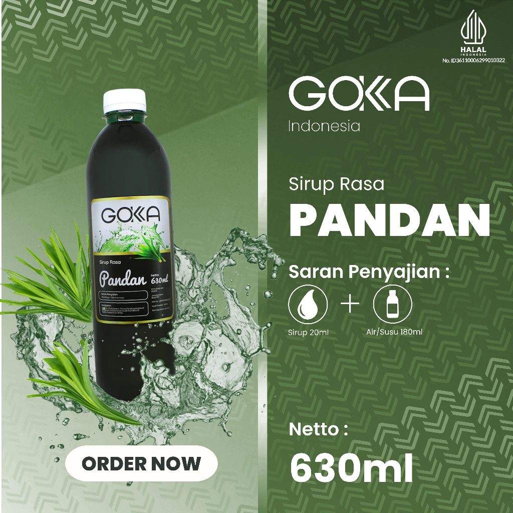 

Sirup Gokka Rasa Pandan / Minuman Syrup Gokka Rasa Pandan 630ml