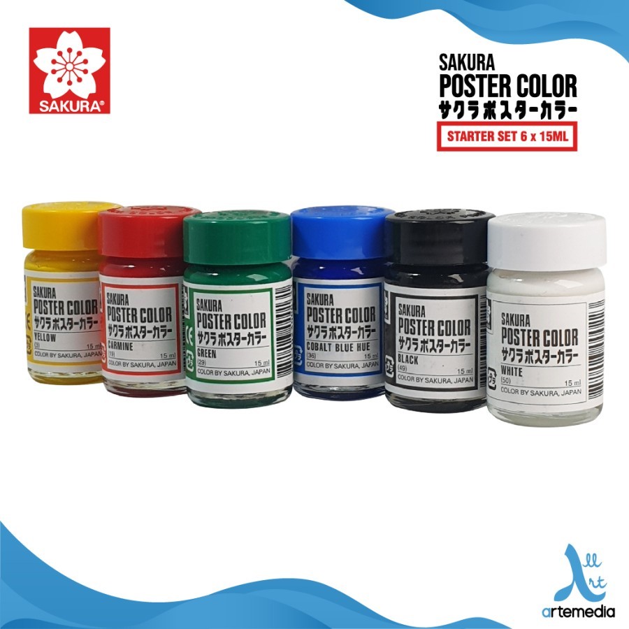 

Sakura 6x15ml Regular Starter Set Poster Color