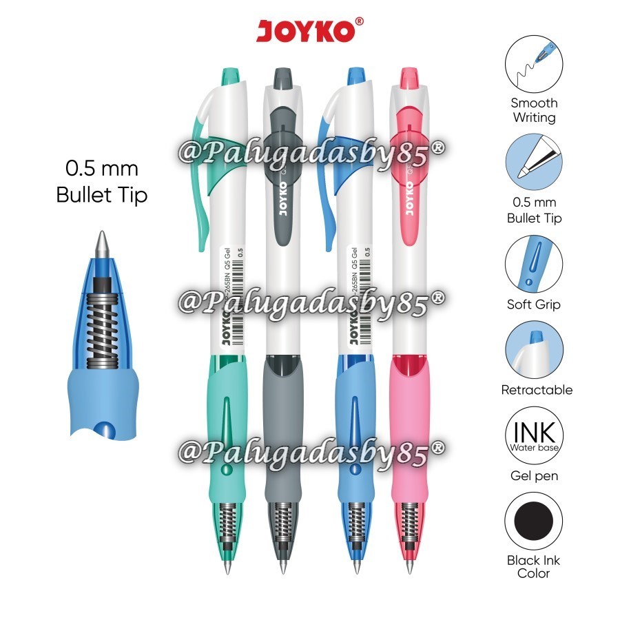 

(1 Biji) GROSIR Bolpen JOYKO GP-265BN Q5 0.5 Gel Pen Black / Pulpen Pena Joyko GP-265BN Q5 Gel 0.5 mm / Gel pen Joyko GP-265 BN / Gelpen Joyko GP 265 BN