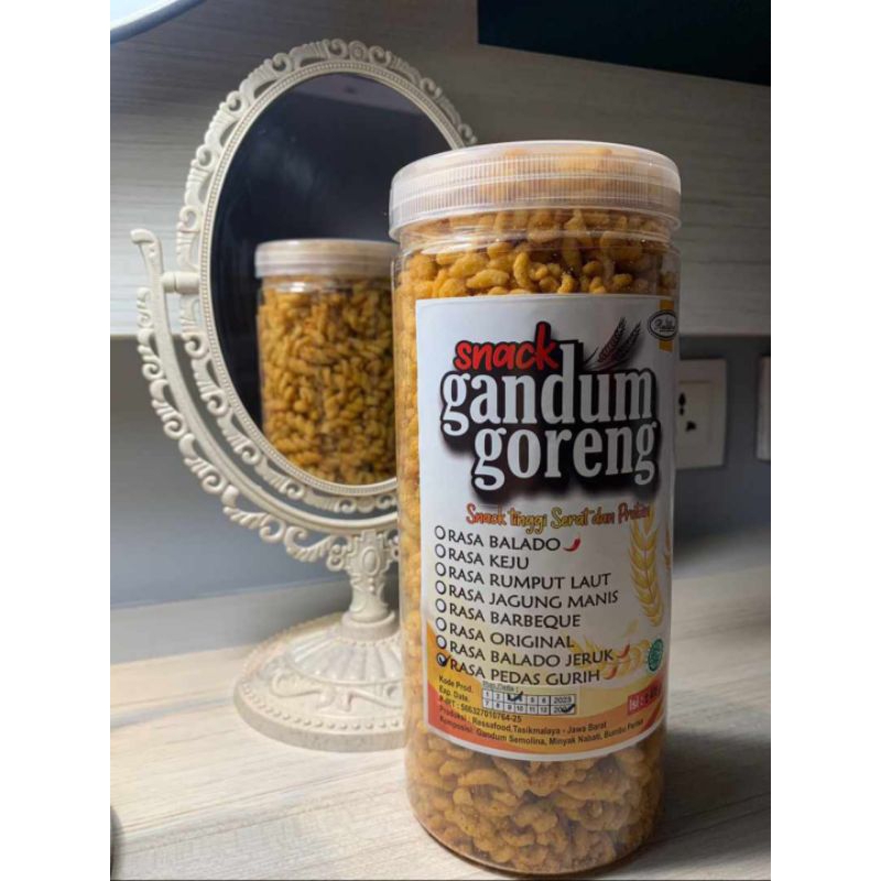 

Gandum Goreng Tabung 400gr Cemilan Sehat(Free Buble)