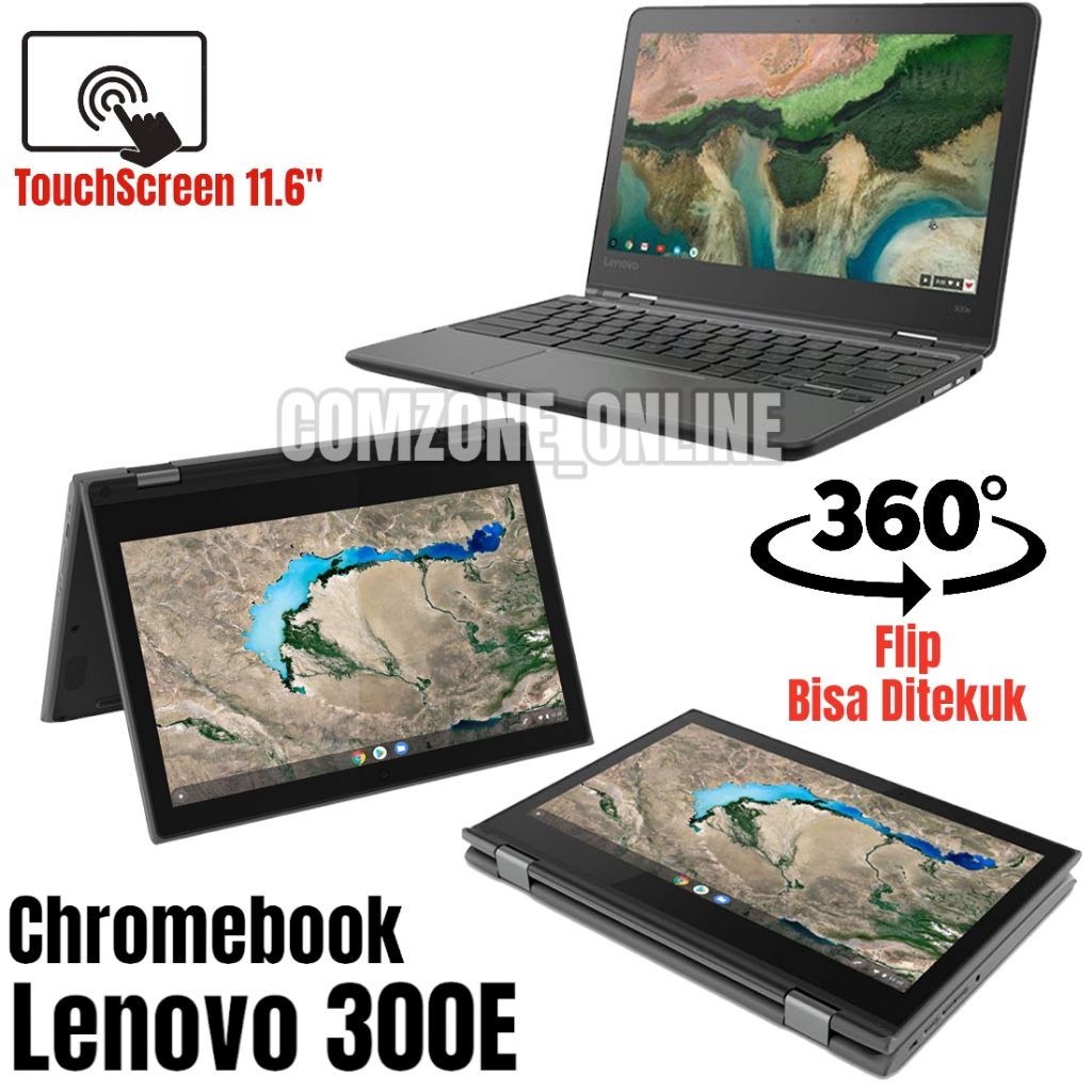 Laptop Lenovo Chromebook 300E AMD A4 4GB 32GB TouchScreen Laptop 2in1 nblc2