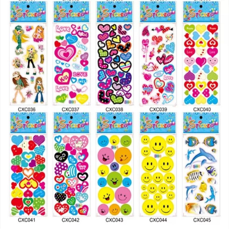 

stiker timbul 3d karakter