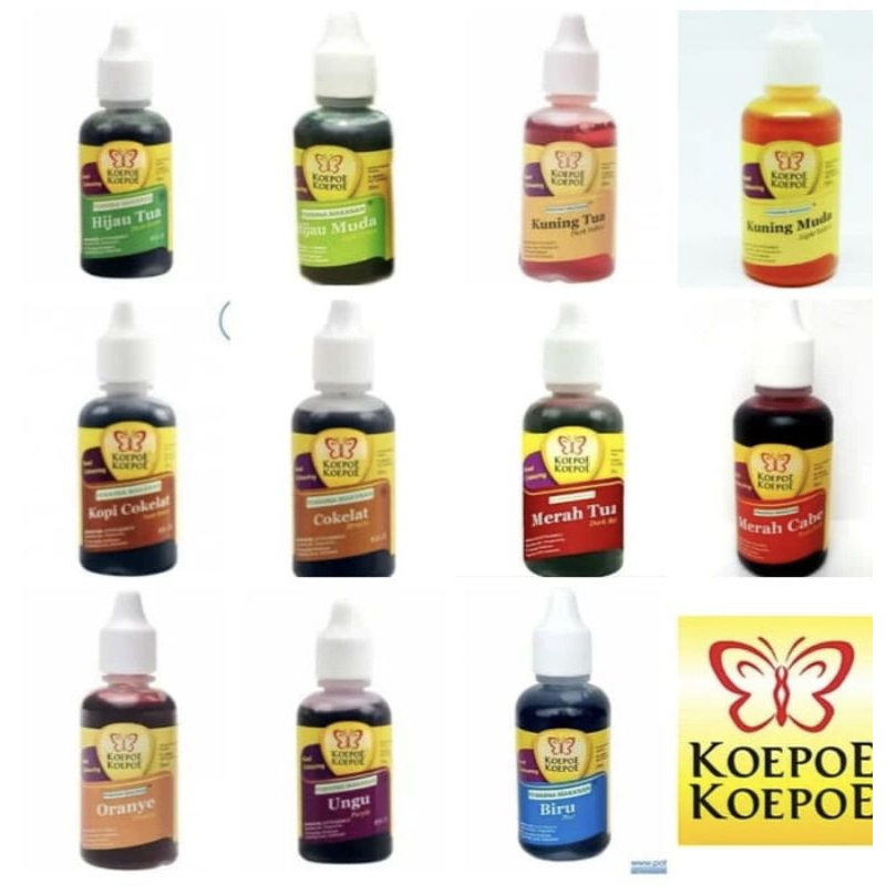

KOEPOE KOEPOE PEWARNA MAKANAN 30 ML FOOD COLORing minuman kue( HALAL)