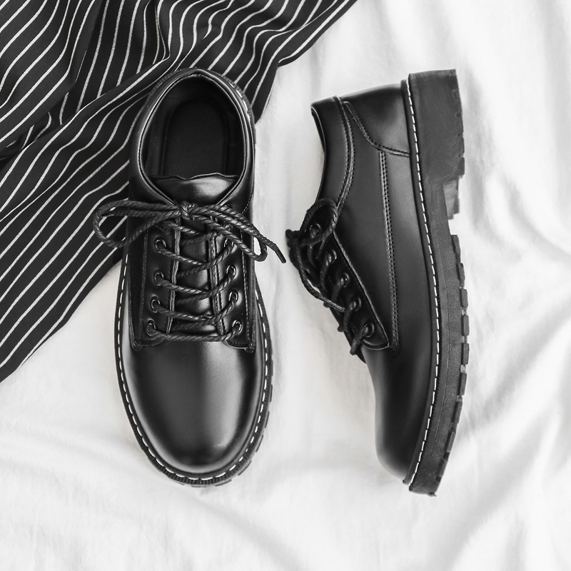 Sepatu Kasual Pria Full Hitam Sepatu Formal Pria Docmart Loafer Original 100% Brand Lokal Viral 2025