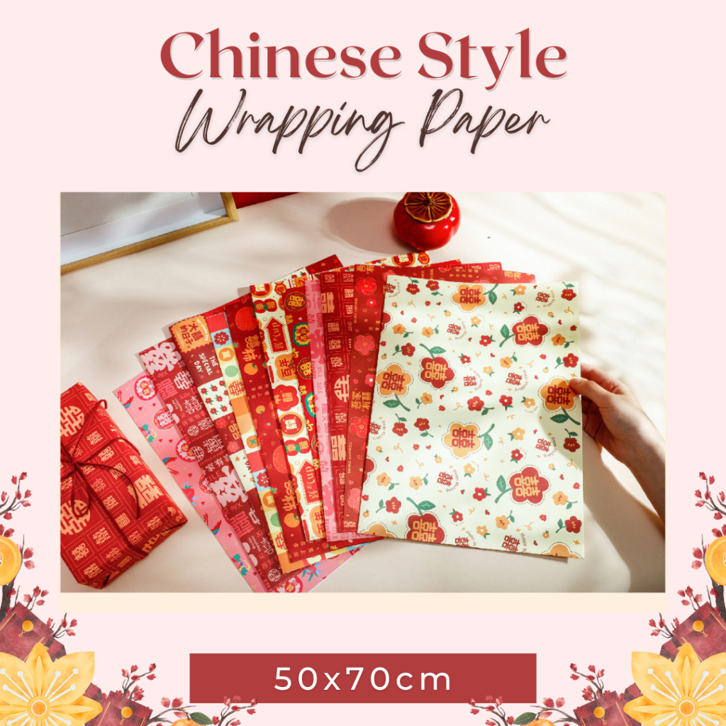 

Kertas Kado Wrapping Paper Chinese 1 set isi 6 lembar