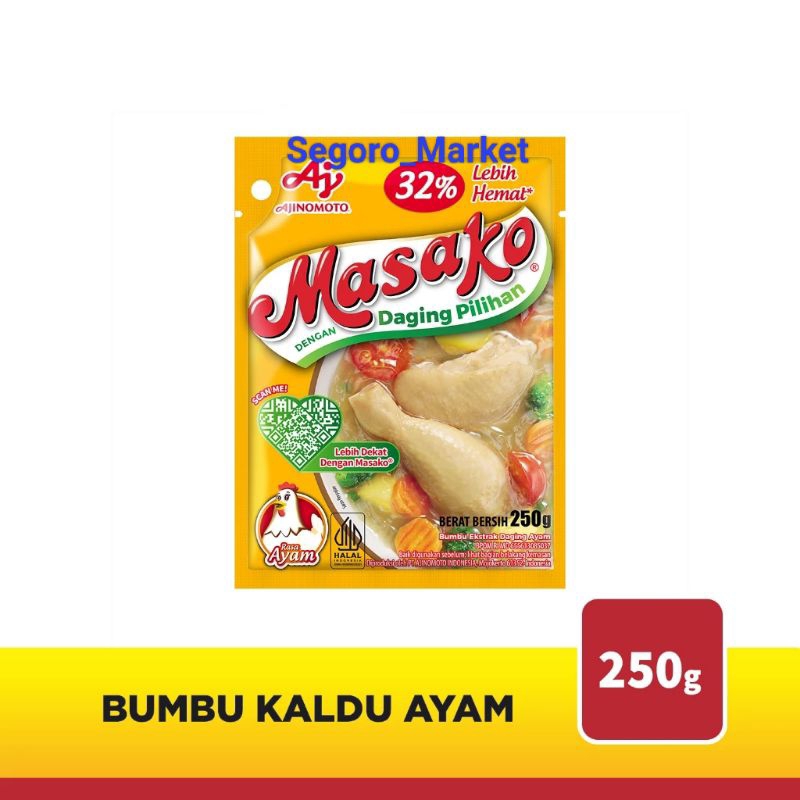 

MASAKO BUMBU KALDU PENYEDAP RASA AYAM (250GR)