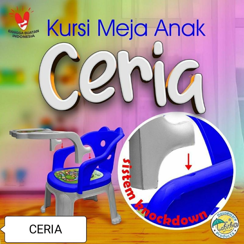 New Meja Kursi Ceria Kursi Makan Bayi/Kursi Meja Makan Anak/Kursi Ceria Meja Kursi Tabitha
