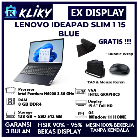 LAPTOP LENOVO IDEAPAD SLIM 1 15 INTEL PENTIUM SILVER LIKE NEW