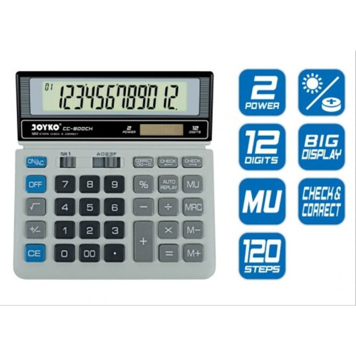 

Calculator Kalkulator Joyko CC-800 12 Digits Check Correct