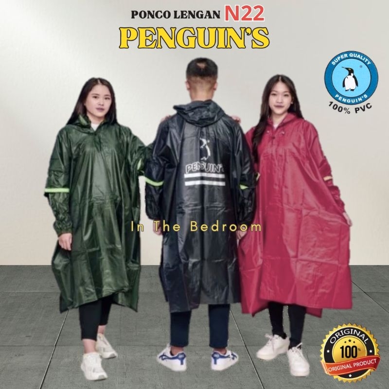 Jas Hujan Penguin Mantel Pinguin Ponco Lengan N22