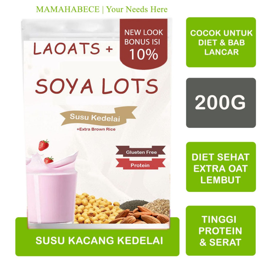 Susu Kedelai Murni Oat Milk Susu Low Fat Rendah Lemak Kedelai Bubuk Oat Milk Laoats