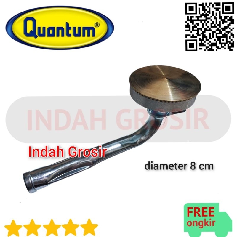 1set PIPA CEROBONG + BODI + BURNER kuningan quantum 8 cm