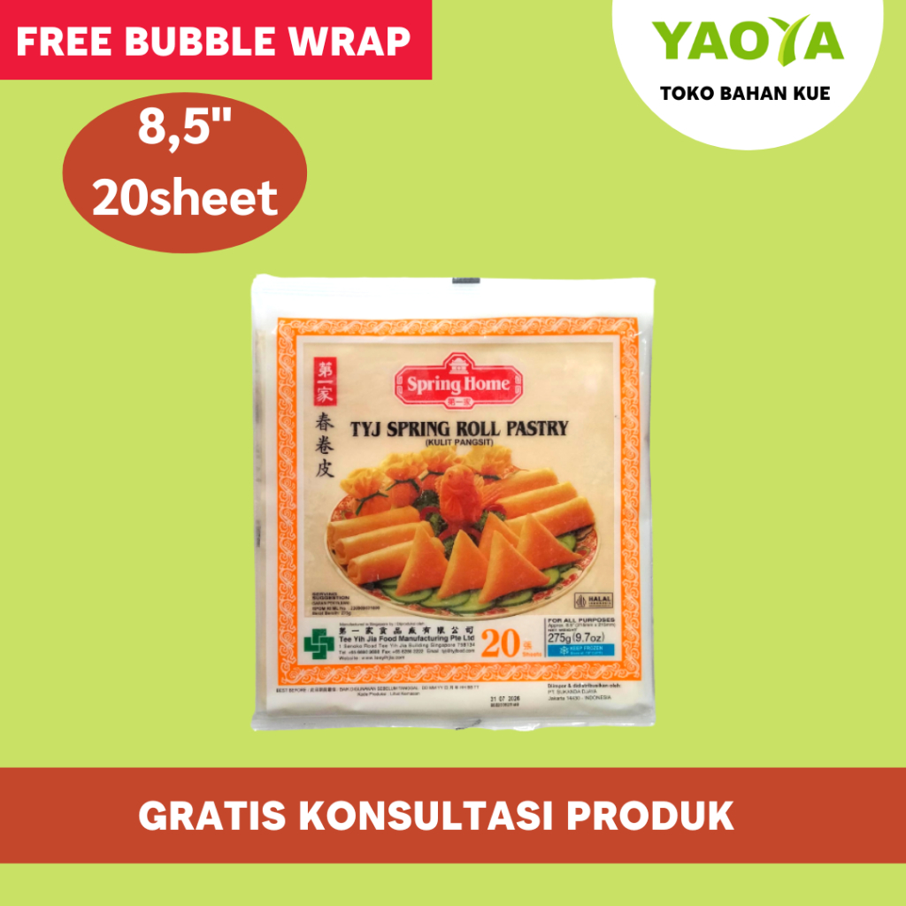 TYJ SPRING ROLL PASTRY 8,5" 20 SHEET