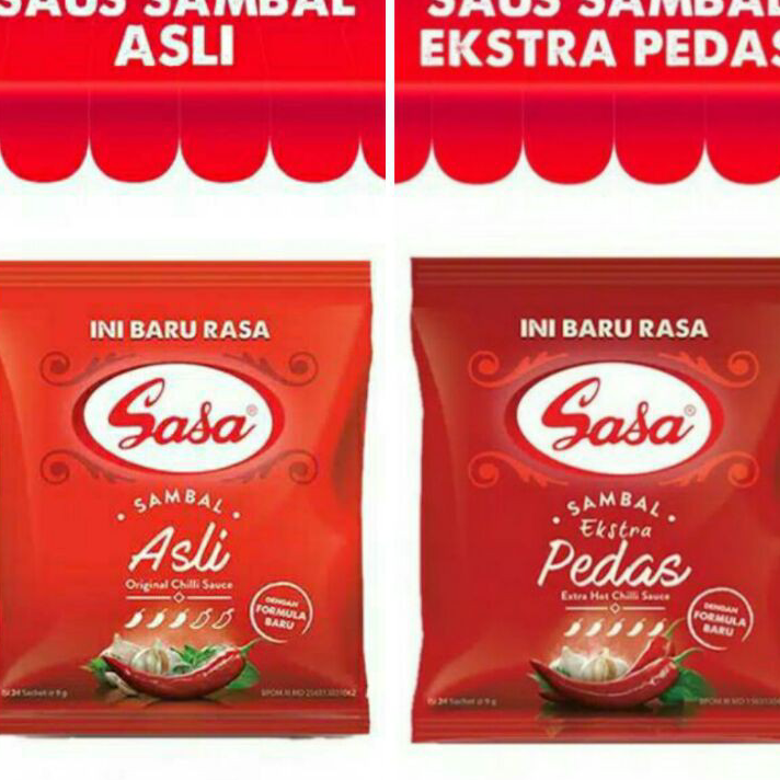 

➪➽✳✧ Sasa Sambal Asli Sachet 9x24 Sasa sambal sachet 9x24 eksta pedas / asli