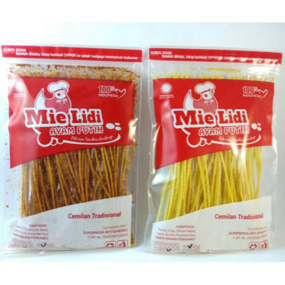 

Ready Stock Mie Lidi Lidian Ayam Putih 80 Gram - Duo Bocil Snack Terkini