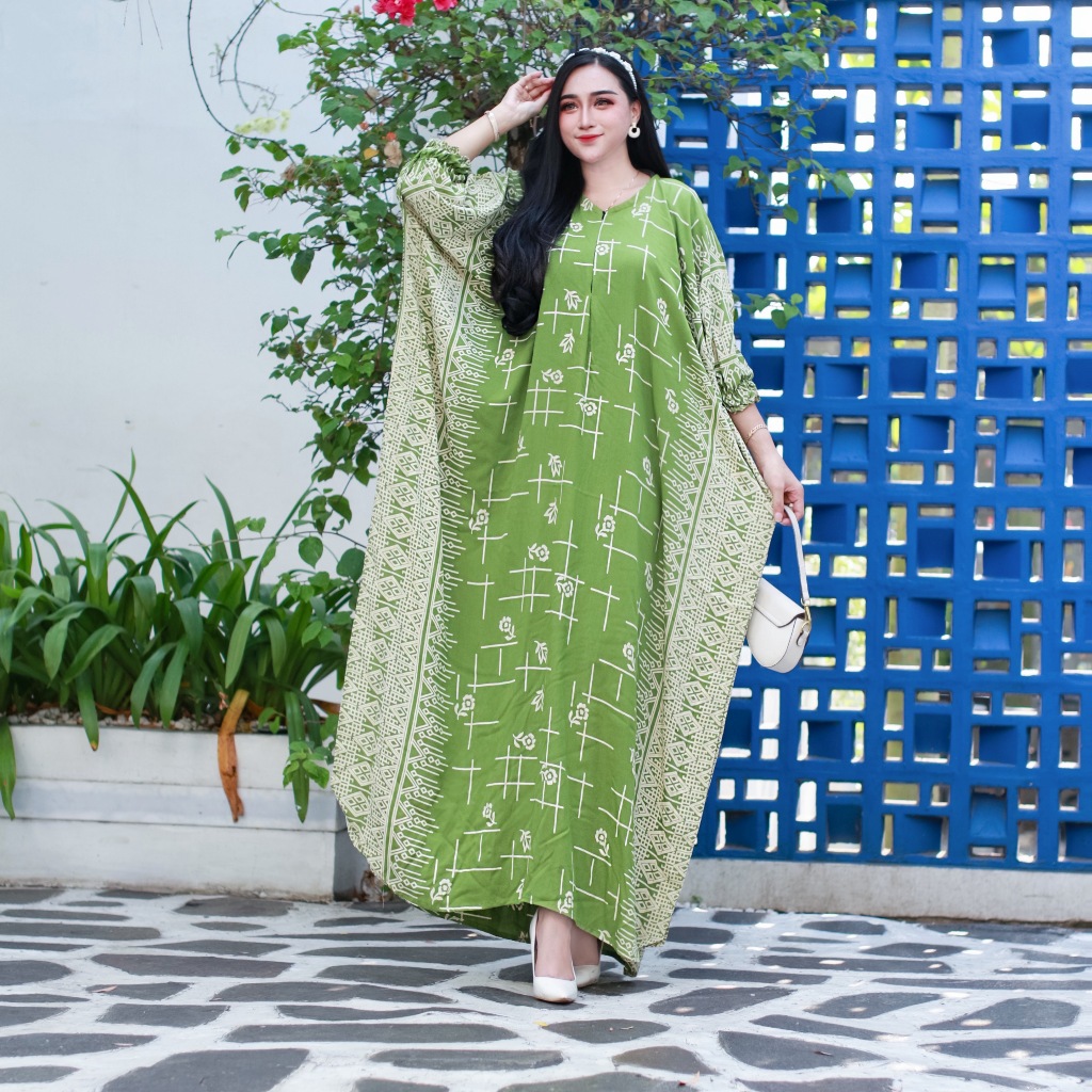 Kaftan Wanita Jumbo Rayon Ori