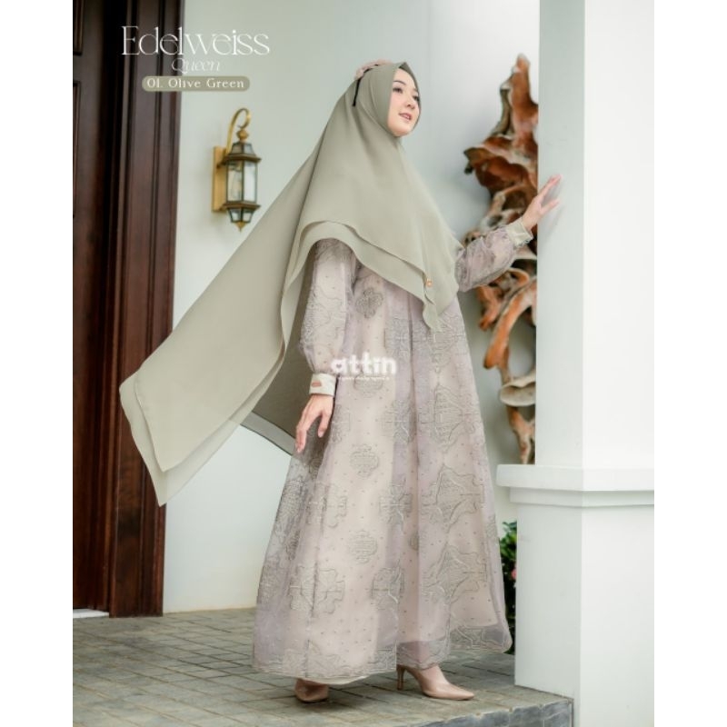 Gamis Organza Gamis Edelweiss Queen By Attin Hijab