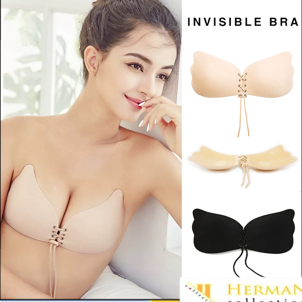 Promo Terbatas8e8Ds HC Bra Pad Wings Angel Tempel 6674 Tambahan Pads Foam Dan Silicone Busa Bh Tempe