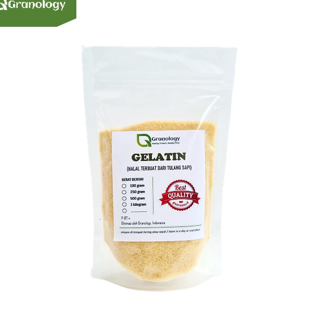 

Ready Stock Gelatin Bubuk Halal Premium Import (250 gram) by Granology Best Seller