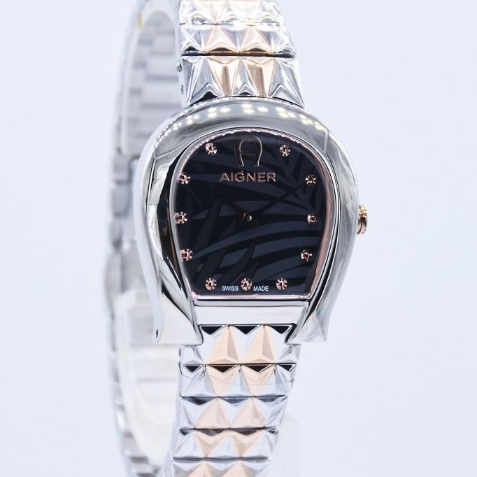 New Original 100% Jam Tangan Wanita AIGNER A154206 Analog -Garansi Resmi - Plat Black