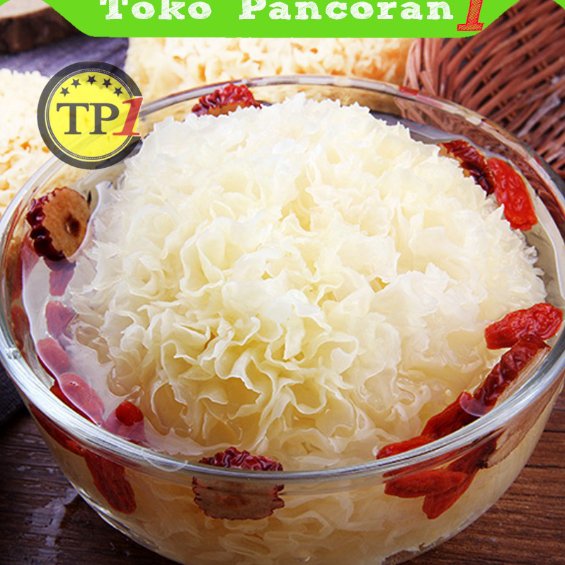 

Readystock Jamur Es Super/ Jamur Salju / Snow White Fungus/Jamur Putih Kering /Yin Er / Bai Mu Er/1pcs/30g