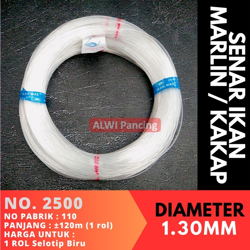 SENAR PANCING UKURAN 2500 (1.30mm) Senar Ikan Marlin / Kakap / Senar Layangan Nelayan