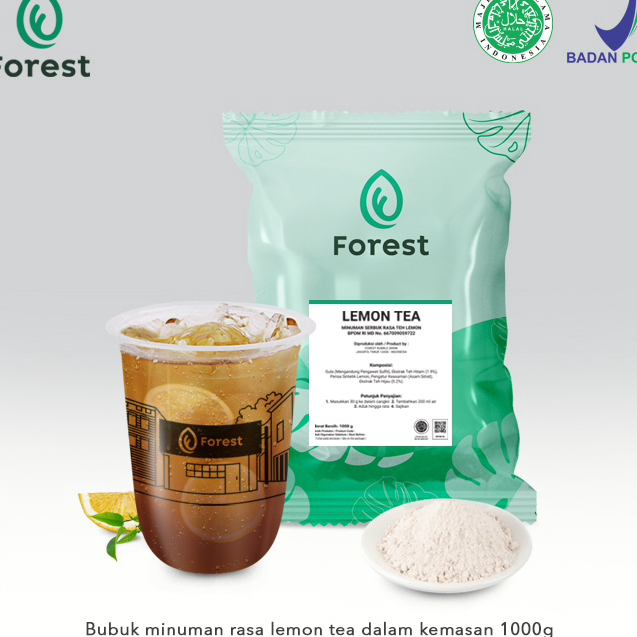 

Hot Sale Bubuk Minuman LEMON TEA Powder 1000g - FOREST Bubble Drink