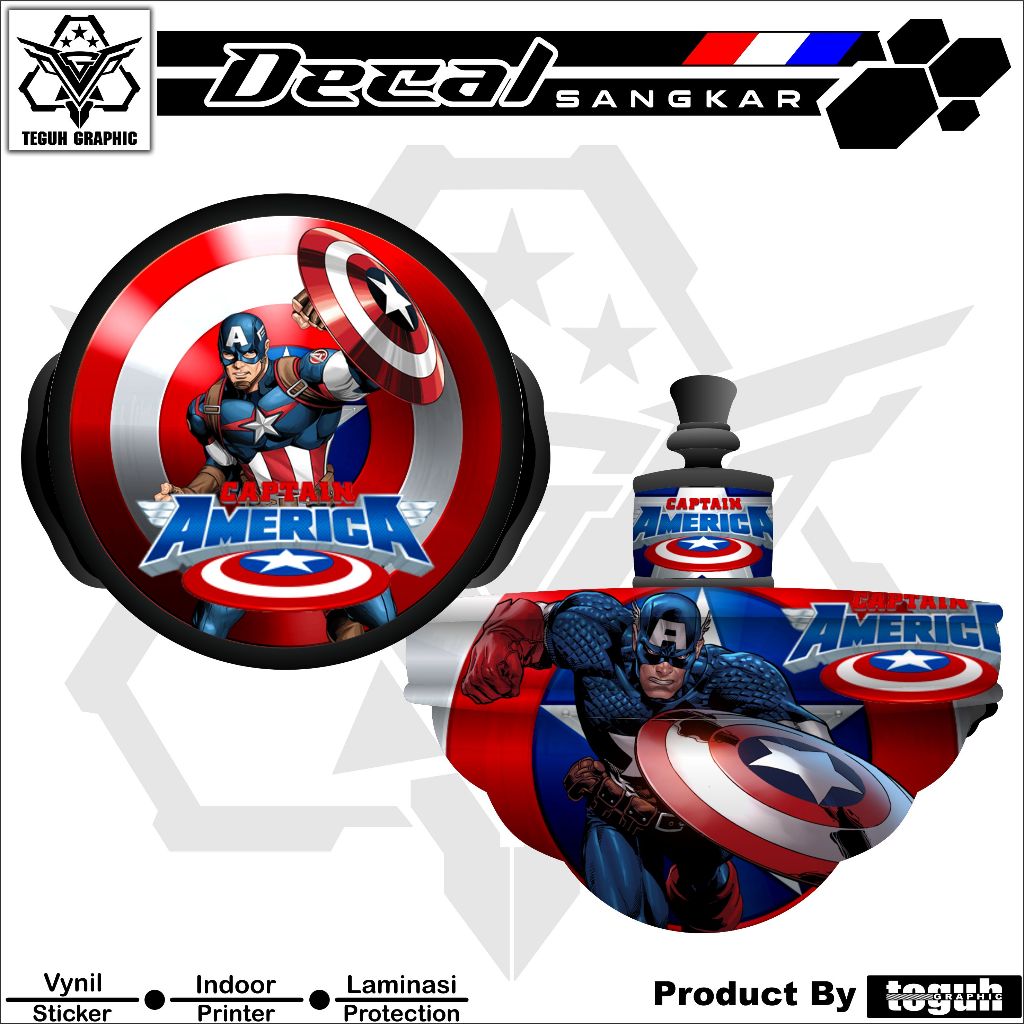 Stiker Tebok T3/Love Bird Captain America