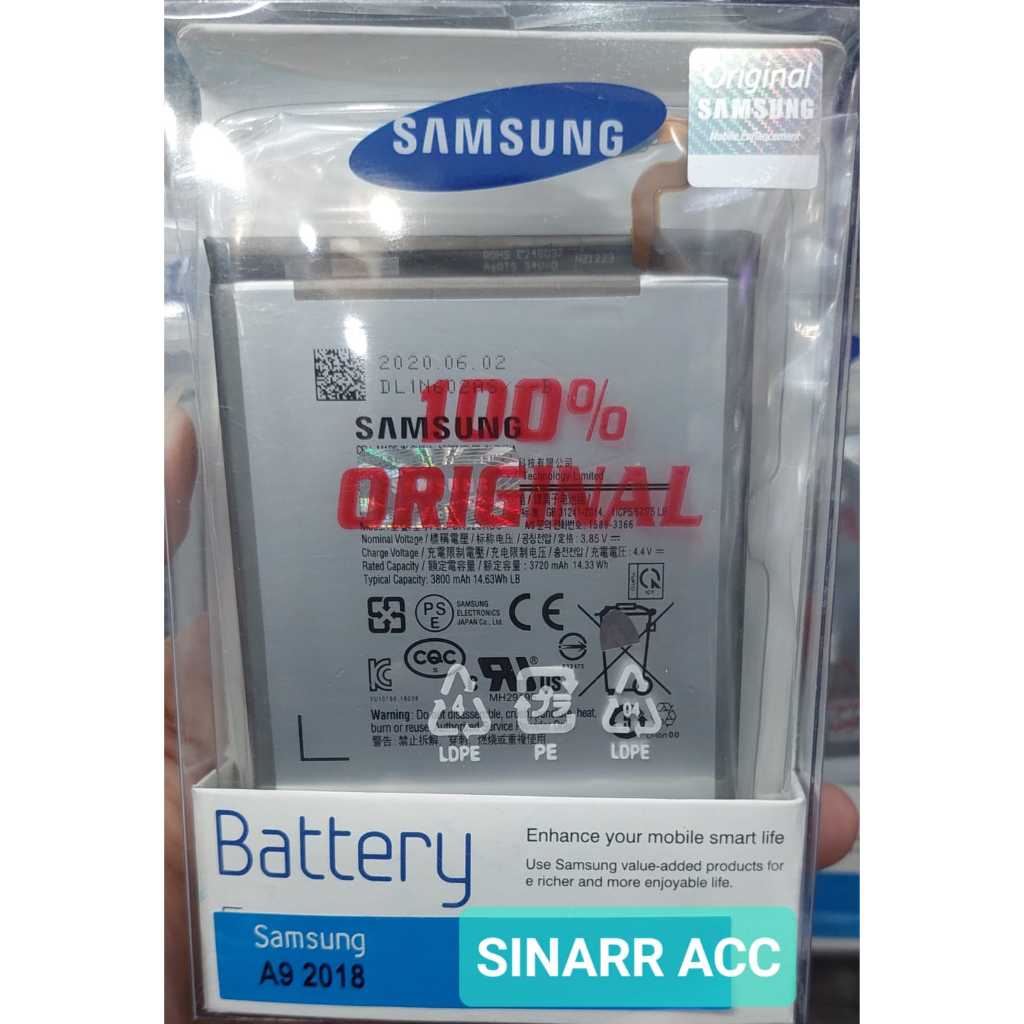 BATRE BATERAI SAMSUNG A9 2018 / SM-A920F / EB-BA920ABU ORI 100%