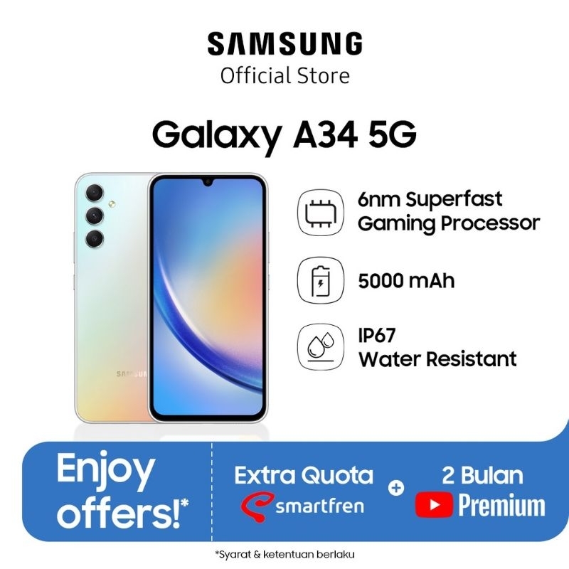 Samsung A34 5G 8GB / 256GB GARANSI RESMI