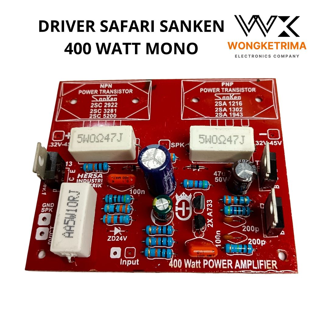 Driver Power Amplifier Sanken Safari 400 Watt Mono