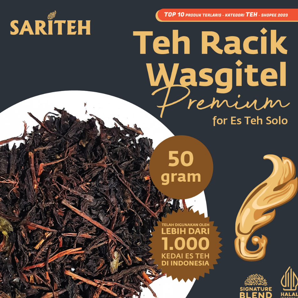 

Model Terkini Sariteh Teh Racik Wasgitel Premium for Es Teh Solo 50g | Teh Melati Jawa Indonesia | Javanese Jasmine Black Tea | Teh Hitam Tubruk Angkringan Seduh Wangi Kiloan Curah | Inspired by Ibu Warsinem