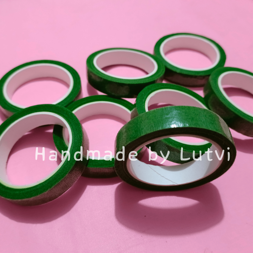 

Floral tape 10 yard | selotip bunga hijau | isolasi tangkai | selotip tangkai bunga | isolasi barang | perlengkapan bunga rajut | bahan membuat bunga | isolasi bunga | bahan rajut Samarinda | bahan kerajinan Samarinda | Handmade by Lutvi