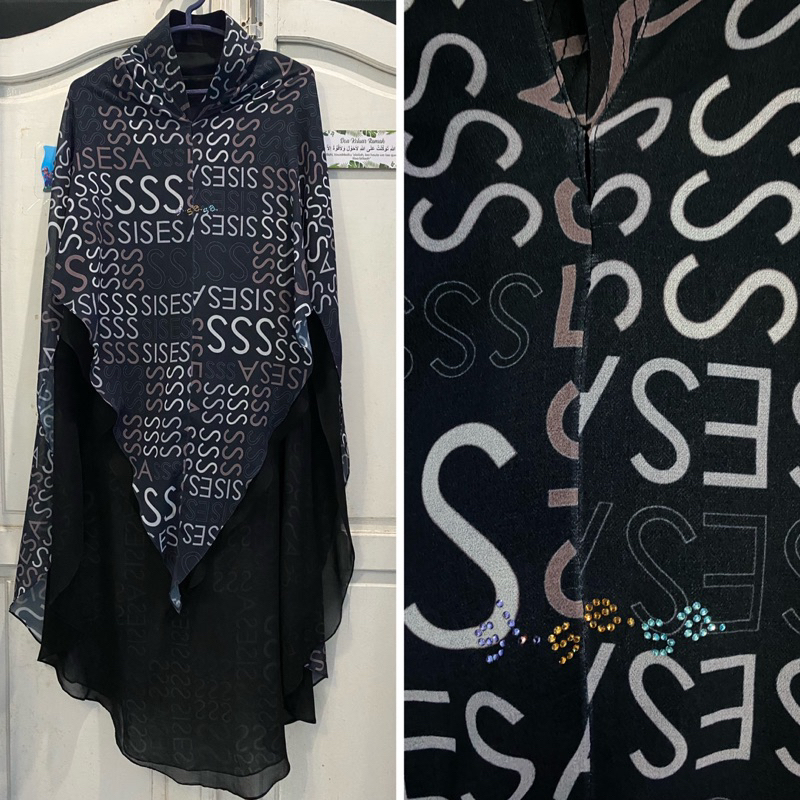 Preloved khimar sisesa black