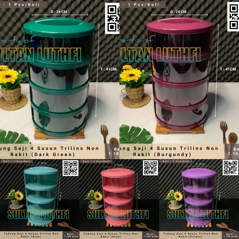 Tudung saji 4 susun warna