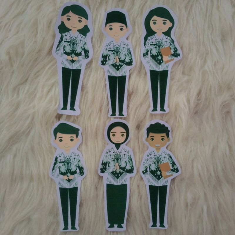 TOPPER GURU/TOPPER HARI GURU NASIONAL/KARAKTER GURU/HIASAN KUE ULANG TAHUN/HIASAN BUKET/TOPPER KUE/T