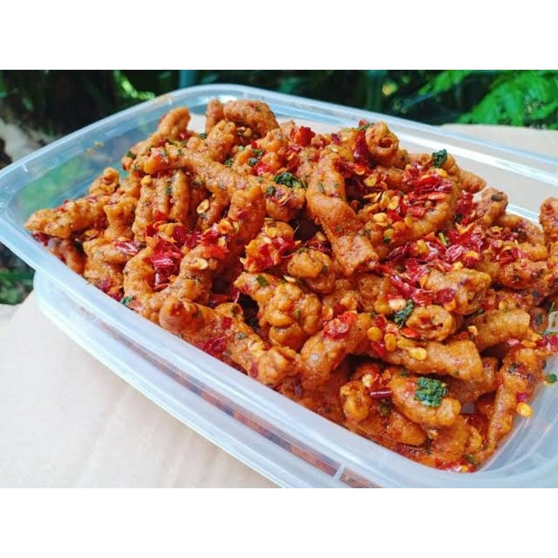 

KERIPIK USUS PEDAS / KERIPIK USUS AYAM / KERIPIK USUS PEDAS DAUN JERUK