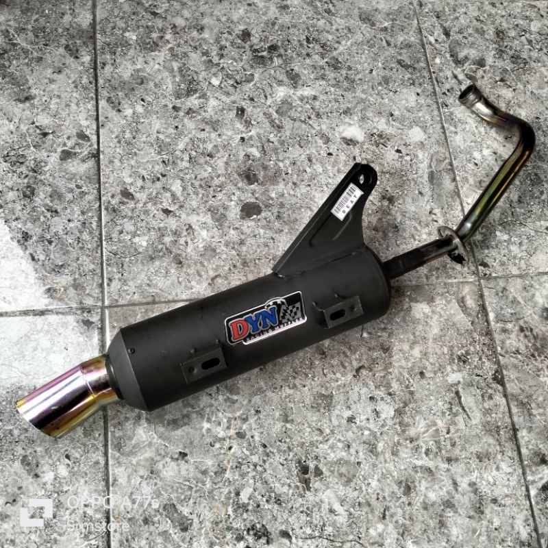 knalpot matic beat pop mber pelangi corong panjang