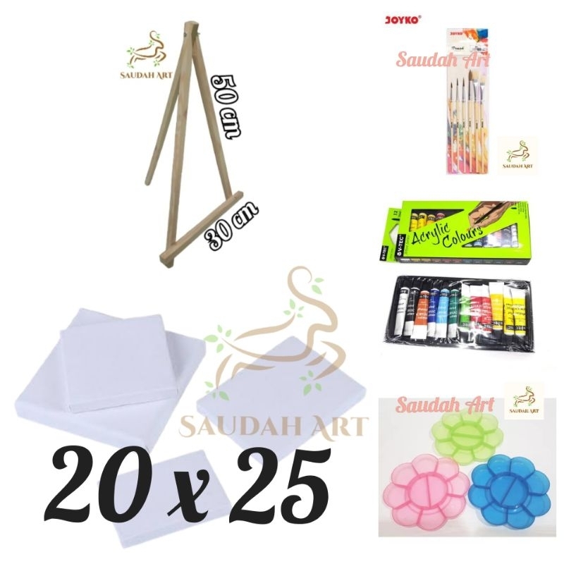 

Paket Lengkap Kanvas 20x25 (kanvas.kuas.palet.cat akrilik.easel)