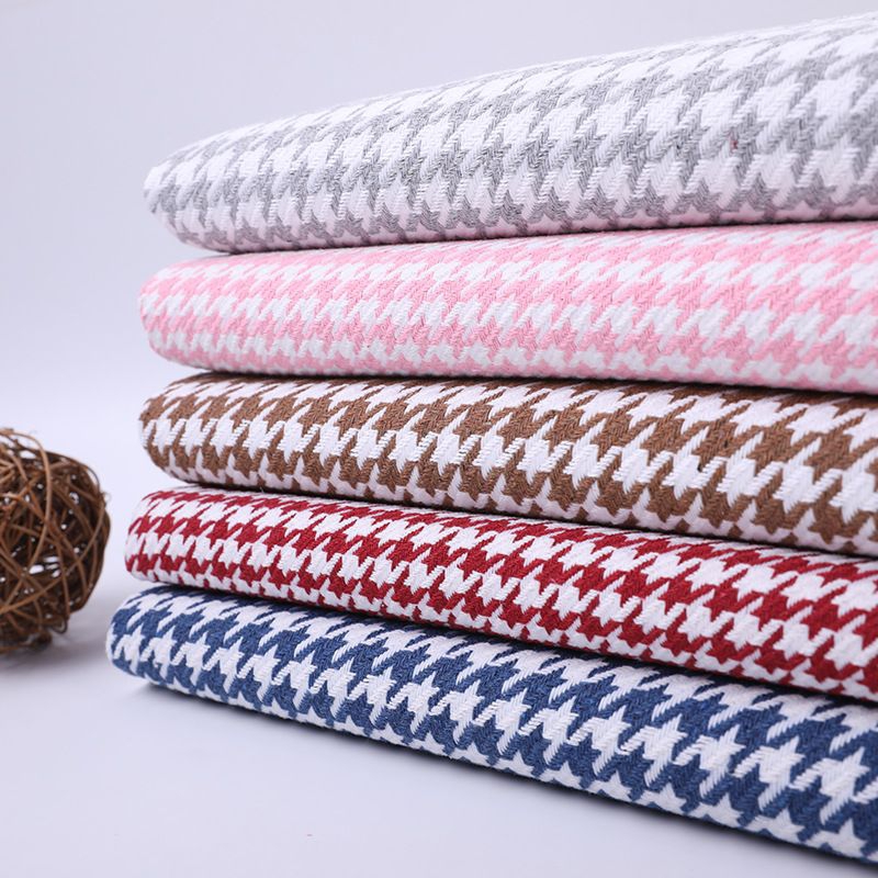 KAIN SEMI WOOL HOUNDSTOOTH MOTIF KEKINIAN