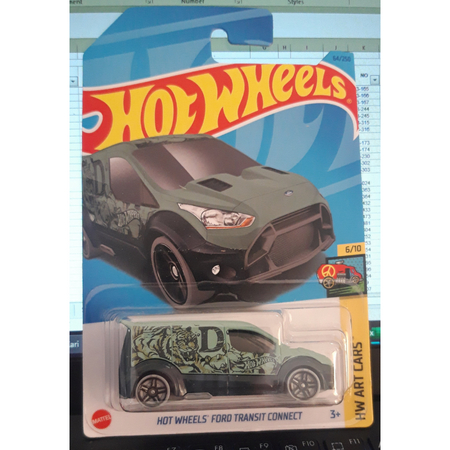 (ATz) Hot Wheels HW ART CARS (6/10) - HOT WHEELS FORD TRANSIT CONNECT