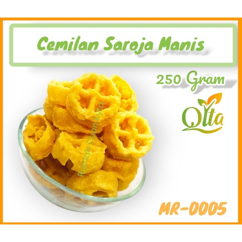 

Cemilan Saroja mini manis / kembang goyang manis 250gr