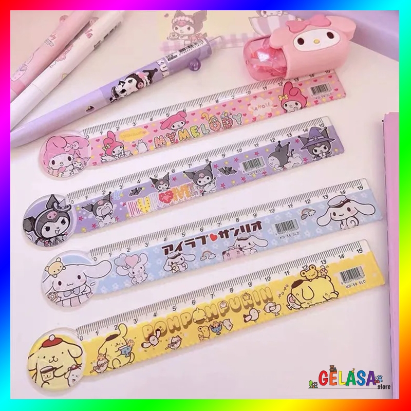 

Gelasa Penggaris Plastik Sanrio 15cm