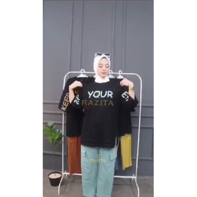 One Set Cargo Merek Razita✨ setelan celana/setcel
