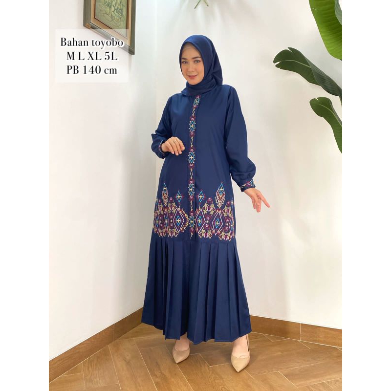 Gamis katun toyobo bordir/gamis toyobo premium/Gamis toyobo bordir mewah/by ridd