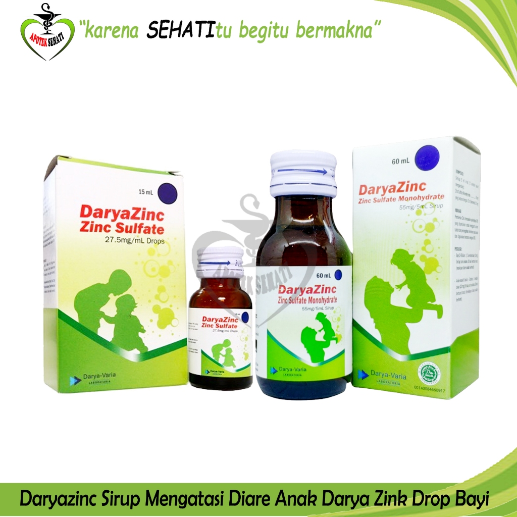 Daryazinc Sirup Mengatasi Diare Anak Darya Zink Drop Bayi