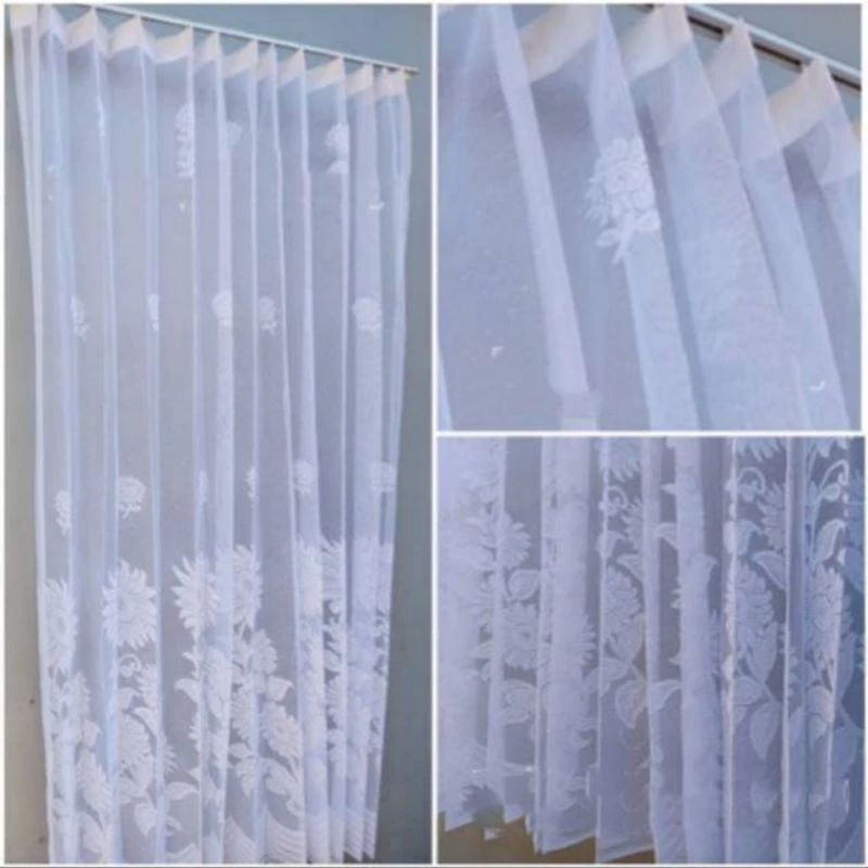 Gorden vitrase Polos Vitrase cantolan plisket motif Dalaman gorden