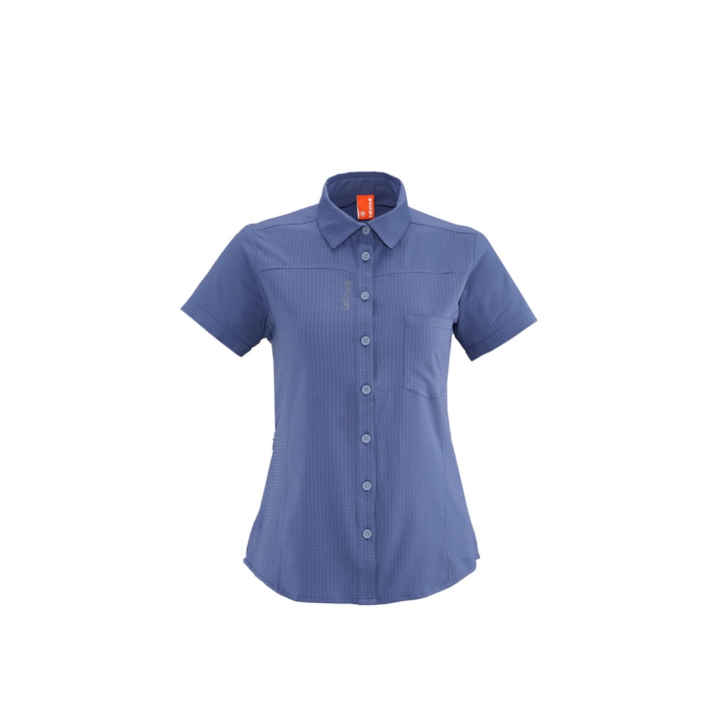 Lafuma Shirt LD Track Shirt Baju Lengan Panjang Lafuma Shirt Length Sleeve Blue Pocket Stretch Outdo