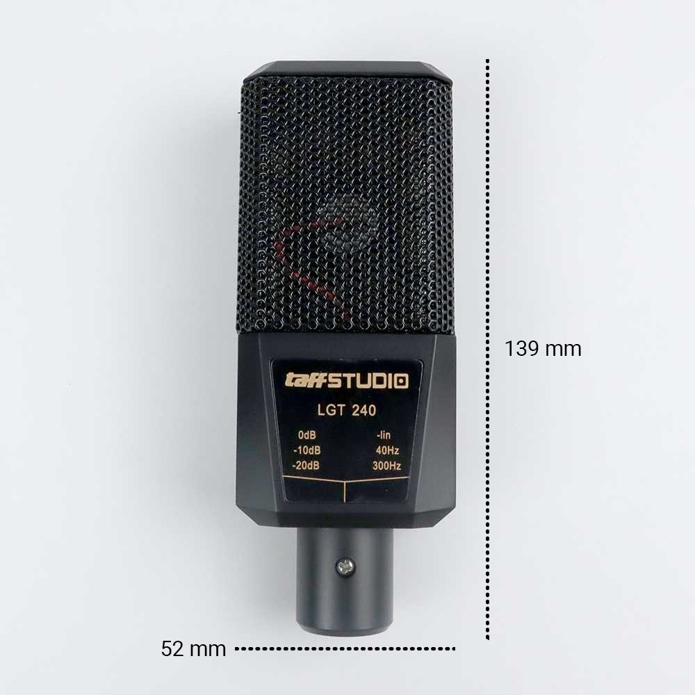 TaffSTUDIO GMark Microphone Condenser Professional Recording - LGT240 - Black